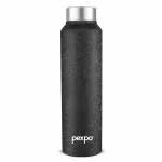 PEXPO Chromo Stainless Steel Sports/Fridge Water Bottle 1 Litre, Black | Eco friendly | BPA Free | Water Bottle for Office, Gym, School, Yoga, Trekking, Men, Women and Kids