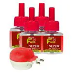 Mosquito Furr Mosquito Repellent Liquid Vaporizer 45ml With Machine|Pack Of 4 Vaporiser Refil Mosquito Vaporiser Refill