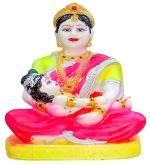 ATUT Maa Yashoda and Shri Krishna Murti in Medium Size, Made up of PVC, Rubber, Unbreakable - 20 cm