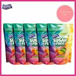 Derby Sugar Free Candy | Pack of Orange, Mango, Strawberry, Mint, Kacha Kairy flavored Candy. | Standy Pouch | gift to your friends and family | Combo Pack of 5 | No Sugar Added Healthy Fruit Candy |