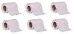 BROW Toilet Paper Roll 4 Ply 6 Rolls pack 120 Pulls RED impression