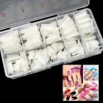 Velvetree Fake Nails Oval Nails False Round Nails Full Cover Artificial Press On Nails Natural 100pcs 10 Sizes With Box