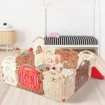 baybee Kids Playards Playpen for Babies, Smart Portable Baby Activity with Safety Door Lock & Side Guard, Play Gate Fence for Toddlers, Indoor Outdoor Activity Upto 5 Years Boys Girls (12 Panels)