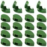 Hasthip Green Plastic Wall Fixture Clips For Plant Climbing Vine Fixer Self-Adhesive Hook (Set Of 20)