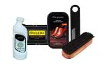 Sheppits Premium Shoe Shiner (Neutral), Shoe Cleaner (Natural), Shoe Wet Wipes, Shoe Brush, & Shoe Horn (Black) Combo | Shoe Care Kit