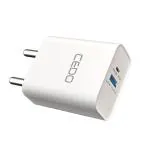 CEDO 25W Dual Port Wall Charger USB A+ Type C to C Power Delivery with for All Androids | PD Charger