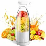 VM PARTNER Portable Blender, USB Rechargeable Mini Juicer Blender, Electric Juicer Bottle Blender Grinder Mixer, Personal Size Blender for Juices, Shakes and Smoothies, Fruit Juicer Machine