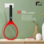 Mosquito Furr Red Mosquito Racket Rechargeable Insect Killer Bat LED Light Outdoor (Bat)