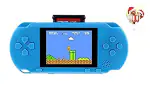 TMG Handheld Game light 3000- 8 Bit Video Game Console For Kids Boys- 2 Games Cassette -Ice-Blue
