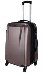 Nasher Miles Brown Polycarbonate Canberra Expander Hard Sided Trolley Bag 1 Pc 55 cm