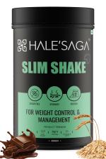 Halesaga Protein Powder for Weight Loss, 100% Vegan Meal Replacement Shake with Herbs, Vitamins & Minerals, Premium Slim Shake for Weight Loss & Management - 500g Belgian Chocolate Flavor