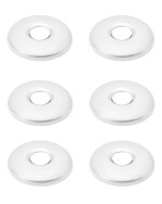 ENNIUS SS Chrome Flange Plated Pack of 6pc Round Wall Flange/Free Cap for Taps/Kitchen Mixture/Bathroom Mixture in Kitchen & Bathroom Fittings