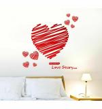 WOLPEP Multicolor Vinyl Lets Write Our Love Story. Wall Sticker