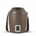 Milton Smart Electric App Enabled Tiffin Box With 3 Stainless Steel Containers, 300 ML Each, Brown