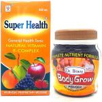 Herbshd SUPER HEALTH Tonic 450ml & BODY GROW Powder 200gm For Improve Immunity Power