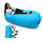 Crevizon Inflatable Sleeping Bag Beach Hangout Lazy Air Bed Camping and Beach (Multi Color)