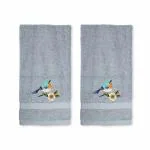 Plush Ccomfort Grey Cotton Quick Absorbent, Super Soft 550 GSM Hand Towel (71 x 41 cm) Pack Of 2