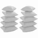 shiraz Solid Cushions & Pillows Cover (Pack of 10, 40 cm*40 cm, White)