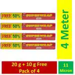 Superwrap Silver Aluminium Foil 4 m (Pack of 4)