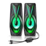 Intex IT 125 with Aux Connectivity, USB Powered, and Wired Volume Control 10 W Laptop/Desktop Speaker (Black, 2.0 Channel)