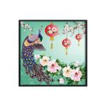 Random Wooden Framed Peacock Bird Attractive Canvas Art wall painting for living room bed décor home Art Wall canvas modern stylish hanging Art