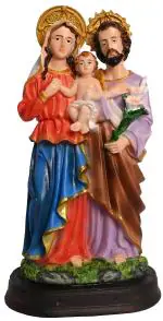 Karighar Multicolor Resin Holy Family Statues Catholic Idol