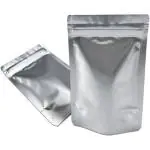 Pocheon - 500 Gm - 25 Pcs Front & Back Silver Without Window Reusable Stand up Zip Lock Storage Pouch