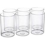 ZOOM STAR Transparent Plastic Glass Set 300 ml (Set of 6)
