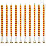Craftox Decor Multicolor Plastic Handmade Artificial Marigold Flowers Garlands For Festival Decoration, 5.8 Ft (Pack Of 10)