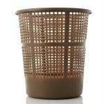 Kuber Industries Brown Plastic Dustbin Garbage Bin For Office Use School