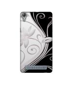 Casotec Black And White Design Printed Silicon Soft TPU Back Case Cover for Micromax Canvas Fire 6 Q428