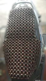 Q1 Beads Wooden Beads Acupuncture Design Scooter Seat Cover Cushion for Long Ride for All Brand Scooty/Scooter Pack of 1 (XL Coffee Color)