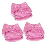 Crawl'in Pink Baby Premium Cotton Nappies Washable Reusable (0 - 6 M+ ) Set of 3
