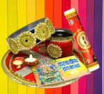 KAVIM Karwa chuth thali,n lota , Channi Steel Pooja Set Steel (Multicolor)