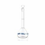 Omsons Glassware Volumetric Flask | Capacity 150 ml | Neck Size (mm) 14/23 | Class A | NABL Certified | Made of Borosilicate Glass 3.3 | Low Exp. | Pack of 2
