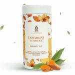 SOL Cold And Cough Herbal Tea - Organic Turmeric Green Teas With Lemon Ginger Lemongrass Black Pepper For Women & Men, Caffeine Free Ayurvedic Detox Indian Chai, Immunity Booster 100 gms | Loose Leaf