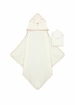 Mothercare little & loved cuddle n dry towel & mitt set off white
