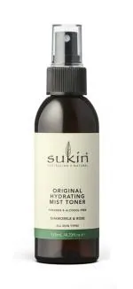 Sukin Australian Natural Original Hydrating Mist Toner | Natural Toner for Sensitive Skin | Chamomile and Rosewater Toner | Alcohol-Free | Skin Hydration | Vegan | Organic Skincare | Cooling Mist for All Skin Types |125ml