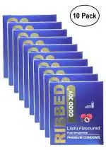 GOOD JOY Litchi Condoms for men - 3 Count (Pack of 10) Extra Lubrication with Long Lasting Premium
