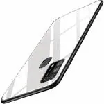 Mbcase Samsung Galaxy M31 White Glass, Silicon Back Cover