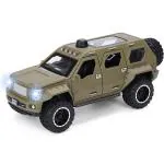 AB TOY WORLD Die Cast Car Metal 1:24 Big Scale Model G Patton Alloy Diecast Metal Car with Light Sound Pullback Openable Door Toy Car for Kids Best Gifts Toys for Boys
