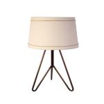 DM DESIGN MASTER Decorative Metal Beautiful Design Poly Table Tripod Lamp with Beige Shades Design Solid Stand Lamp for Home and Office Carton Size