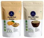 VEDICINE Pure And Natural Orange Peel and Multani Mitti Powder for Face And Skin Care (100gmx2)