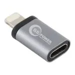 Type C to iPhone Adapter BS Power Metal Type C Female to iPhone Male Convert Connector Support Charge Data Sync Compatible with All Smartphones, Tablets, Gadgets