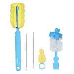 Buddsbuddy Blue 5 in 1 Ultima Baby Feeding Bottle, Nipple, Straw Brush Cleaner 5 pcs