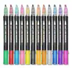 Pehrovin Ventures Double Line Outline Pens/Outliner Pens/Shimmer, Self Outline, Metallic Pens For Greeting Cards/Art/Craft/Projects/Posters/Painting (Set Of 12)