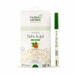 Farmherbs Herbal Kajal Pencil For Baby - Certified Lead-Free, Irritation-Free, Black Color, Glossy Finish