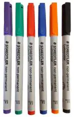 Staedtler Lumocolor Non-Permanent 316WP6 Fine Line 0.6mm Markers Set Of 6, Multicolour