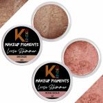 KINDED Bronze and Rose Gold Powder Loose Shimmer Glitter Eyeshadow for Women - Pack of 2, Each Pack 3 g