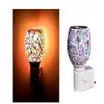 R.S. PRODUCT Electric Ceramic Kapoor DANI with Light| Stand KAPUR | Incense Burner | Electric Kapoor DANI with Light| Diffuser Glass | Burner Aromatic Essential Oil Dual-Function Light & Scent Device